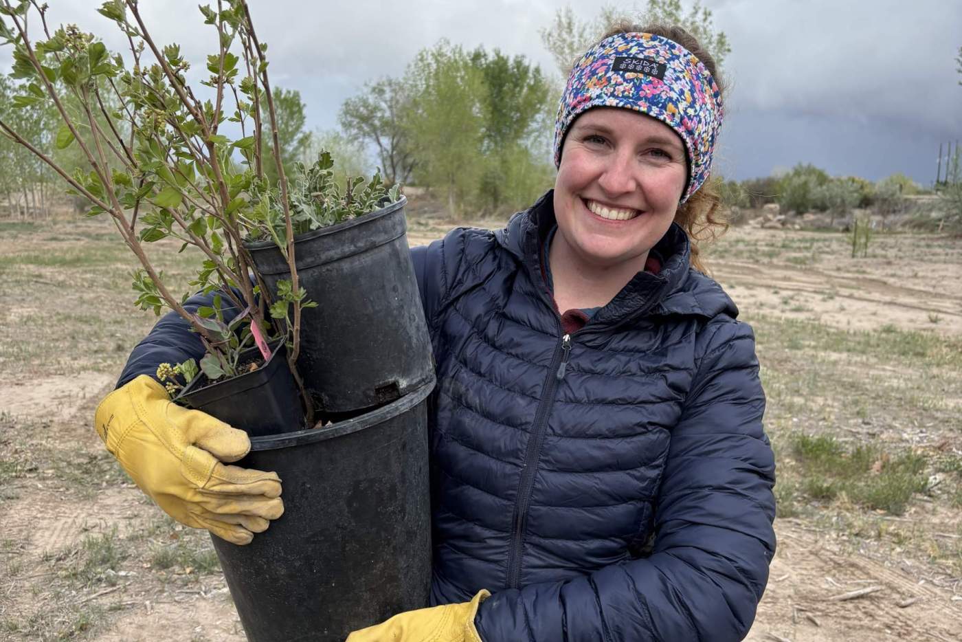 sara with plant