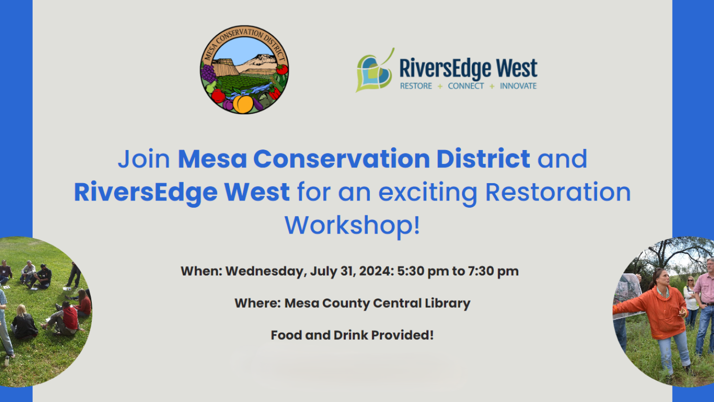 Restoration Workshop on July 31 flyer