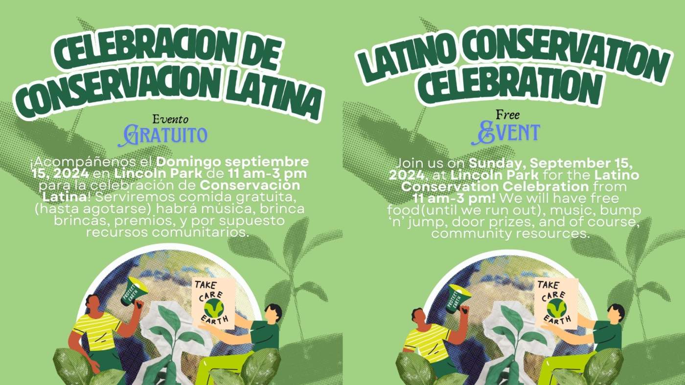 Latino Conservation Celebration flyer in spanish and english